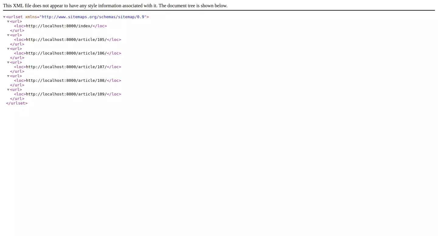 Setting Up Django Sitemaps